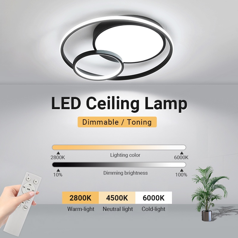 2022 HOT Modern Led Ceiling Light 3Colour Adjustmen With Controller