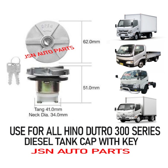 FUEL TANK CAP WITH KEY HINO DUTRO 300 SERIES WU300 WU410 WU302 WU640 WU720 Shopee Malaysia
