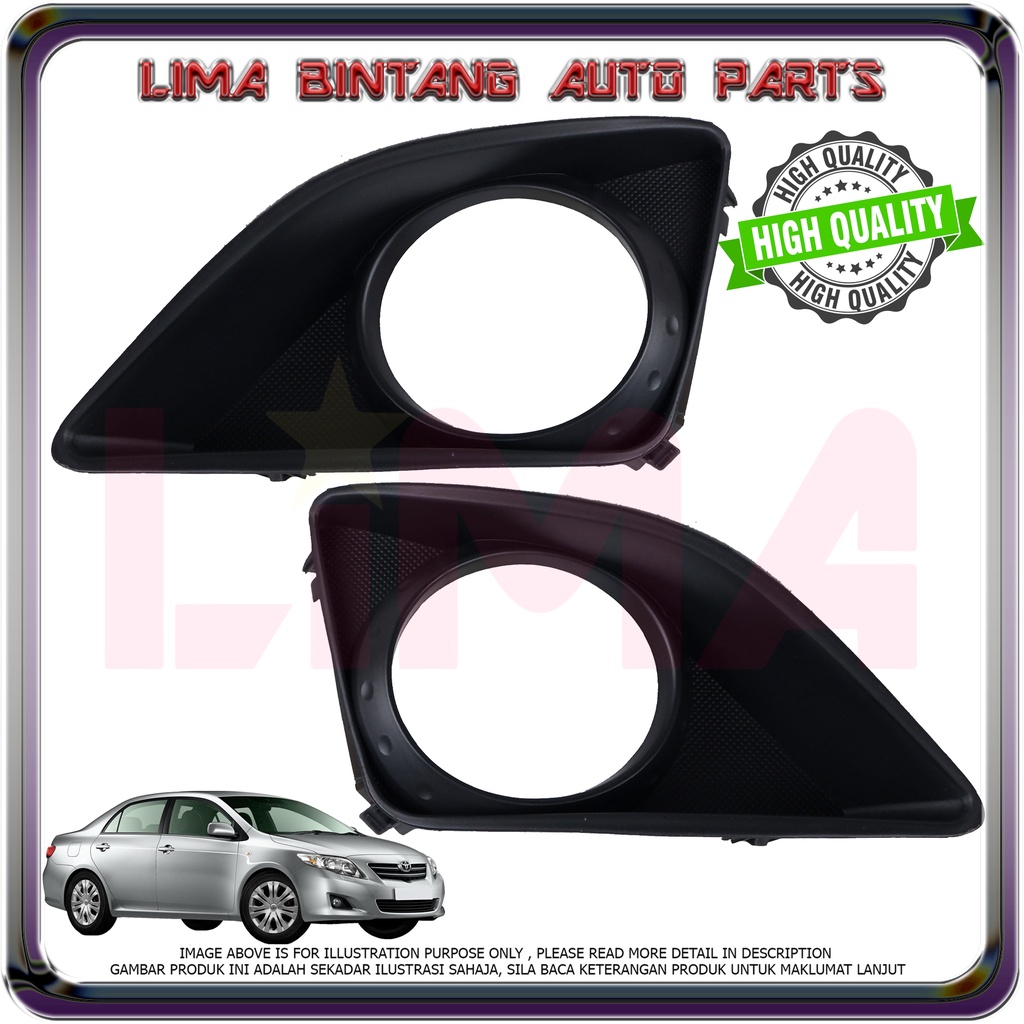 Toyota Corolla Altis ZRE141 Front Bumper Fog Lamp Cover Right / Left
