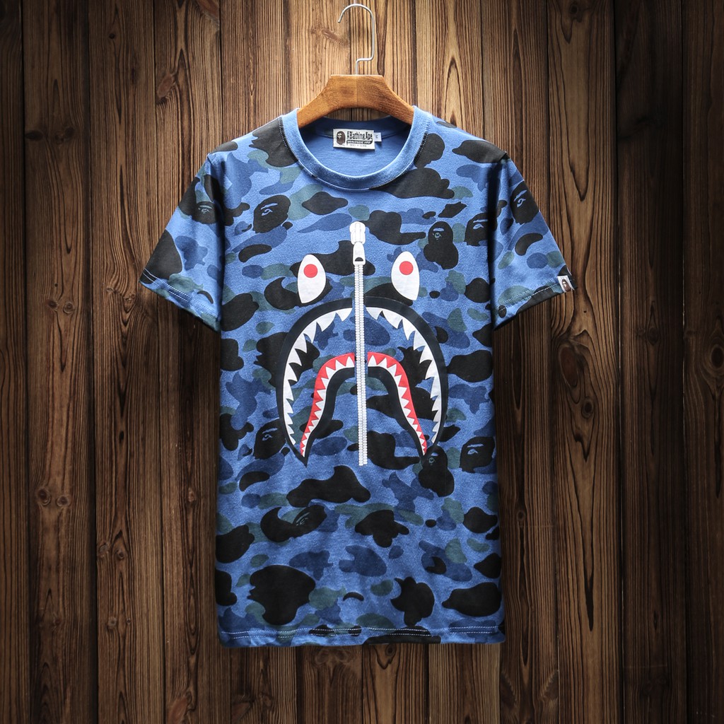 bape shirt blue and purple