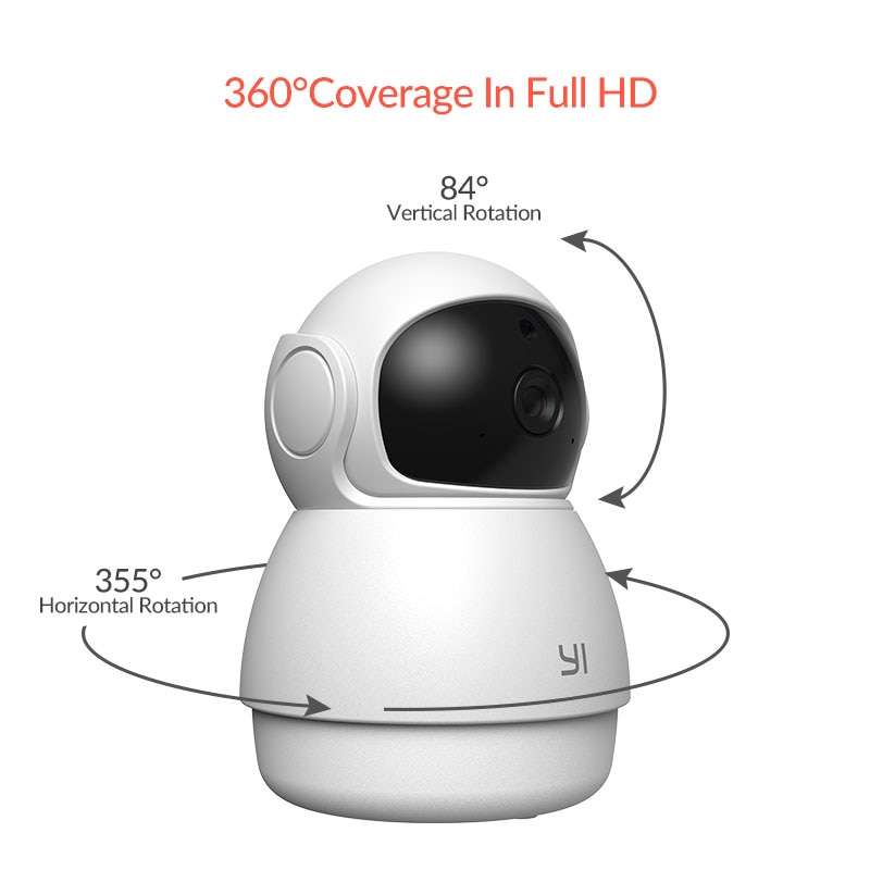 YI Security Camera Dome Guard, 1080p Pan&Tilt Zoom Home