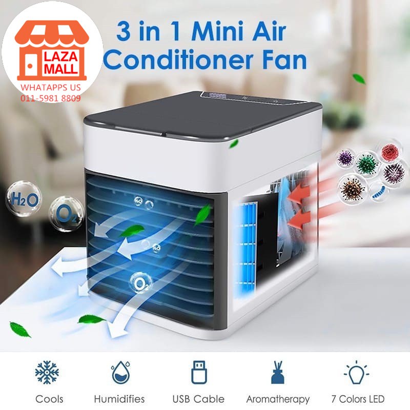 AIR COOLER ULTRA UPGRADE PORTABLE USB CHARGING AIRCOND FAN SLEEP DESKTOP HOME OFFICE KIPAS PENGHAWA DINGIN 小型迷你冷风机