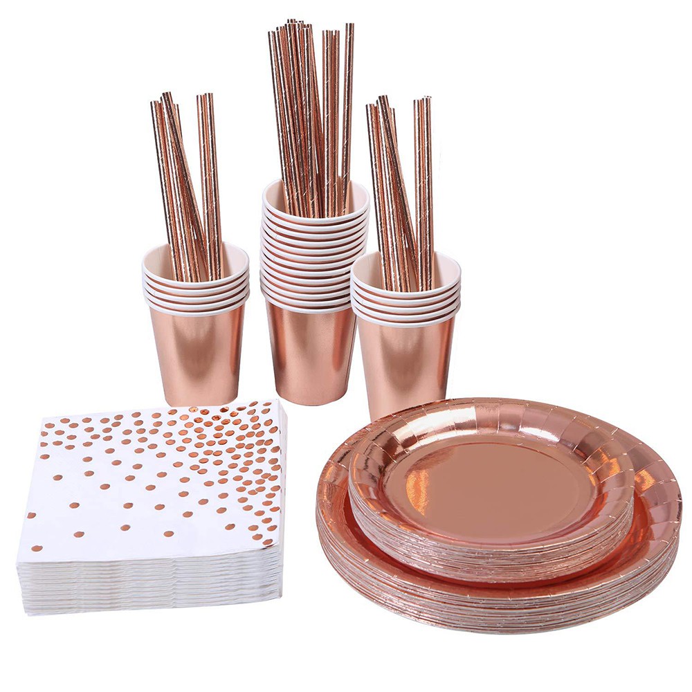 copper disposable plates