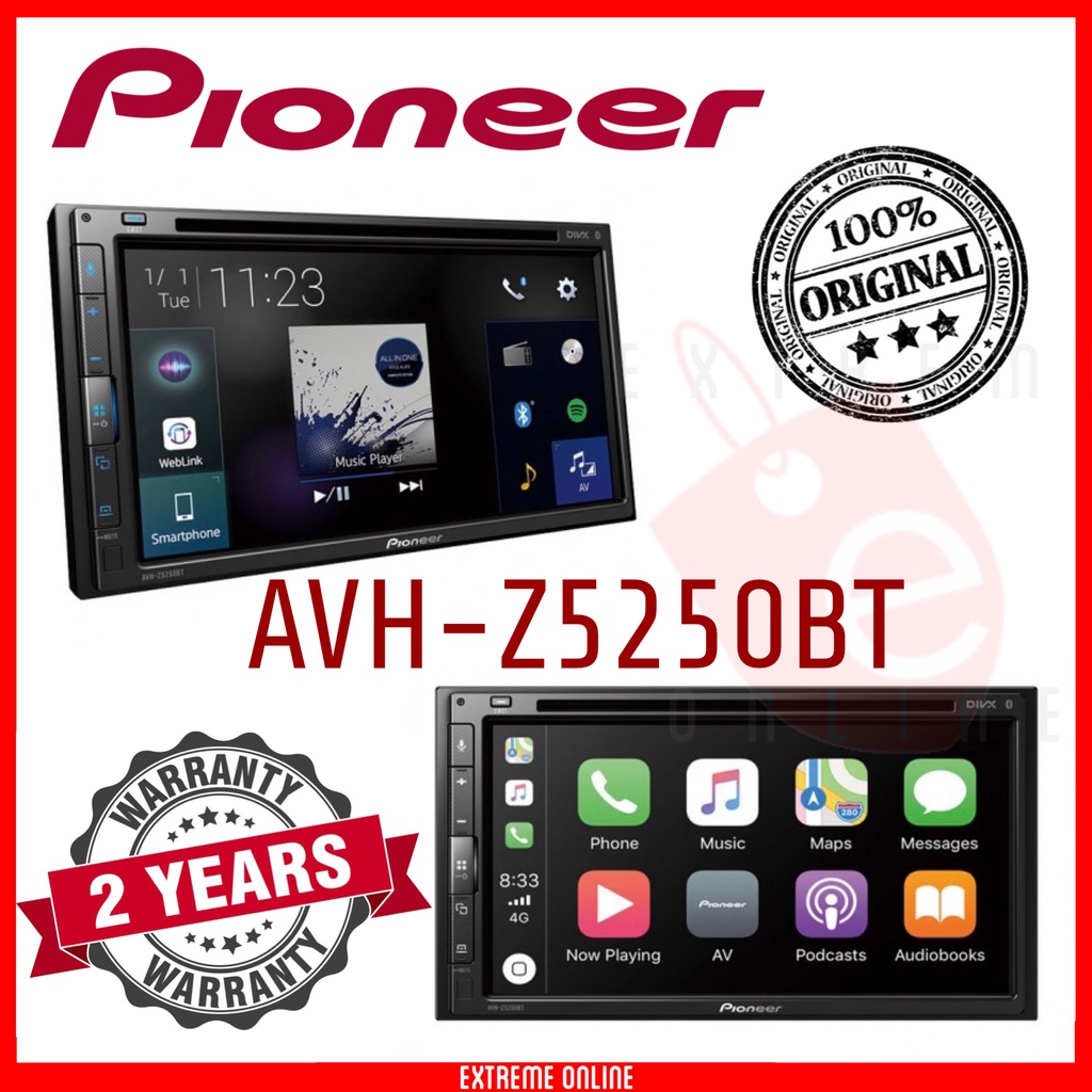 Pioneer AVH-Z5250BT 6.8inch Touch Screen Multimedia Player with Apple ...
