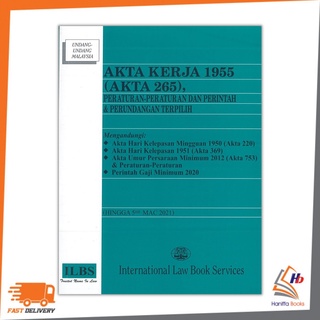 Buy Akta Kerja 1955 Akta 265 Peraturan Peraturan Dan Perintah Perudangan Terpilih Seetracker Malaysia