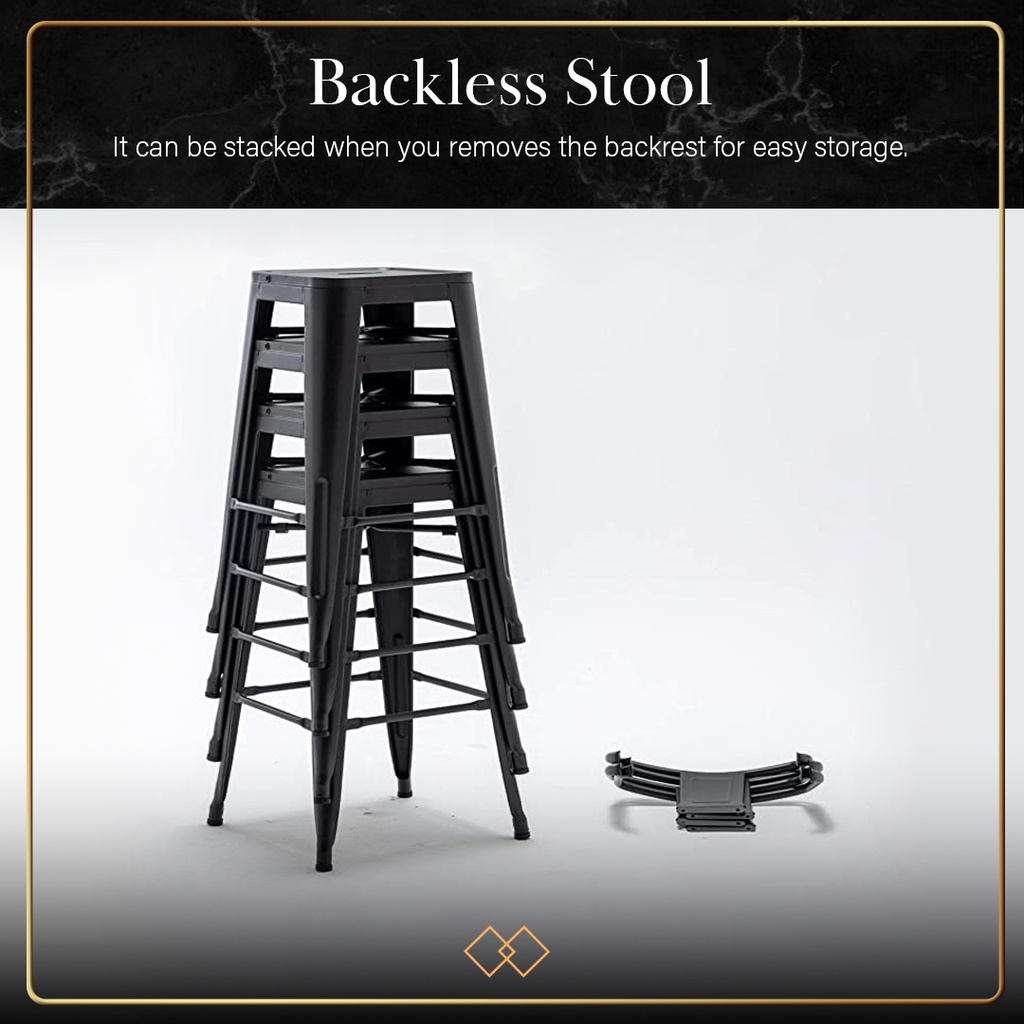 FINSSO : Prestoo Black Bar High Stool