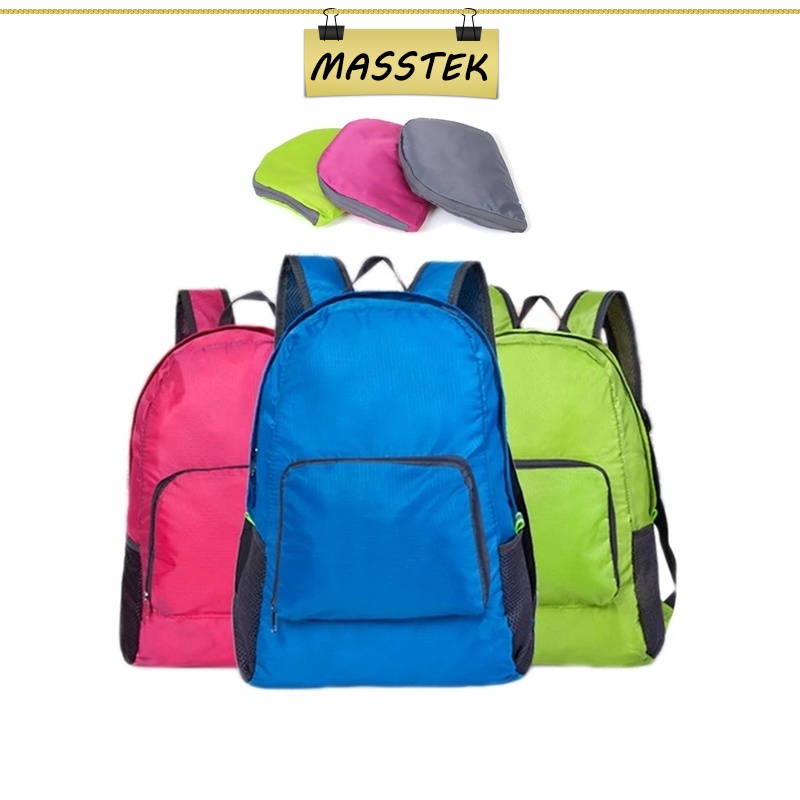 MASSTEK @Johor Outdoor Sports Leisure Foldable Backpack Travel Backpack Large Unisex Cycling Sports Bags 18408