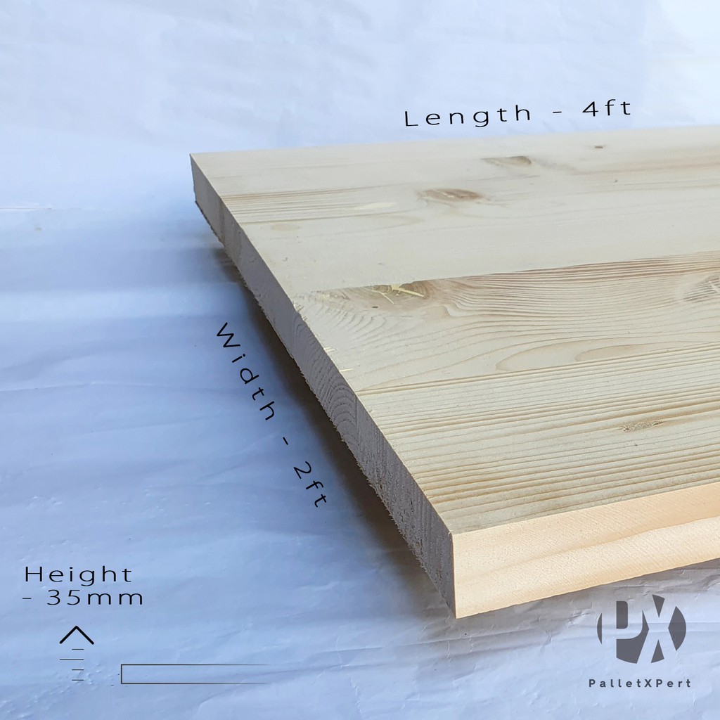 Pine Wood Board 35mm x 2ft x 4ft | Kayu Papan | Kayu Pine | Papan DIY ...