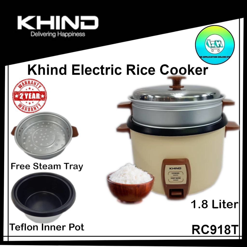 Khind Electric Rice Cooker 1.8L (RC918T) Cream Magnolia (Colour