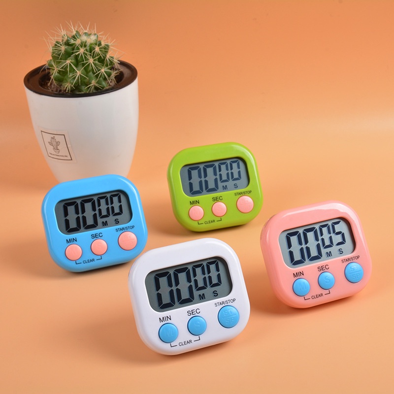 ❤ LCD Digital Salon Timer Kitchen Cooking Baking Oven Timer Countdown Timer厨房烘焙大屏幕数字提醒器正倒计时电子计时器|