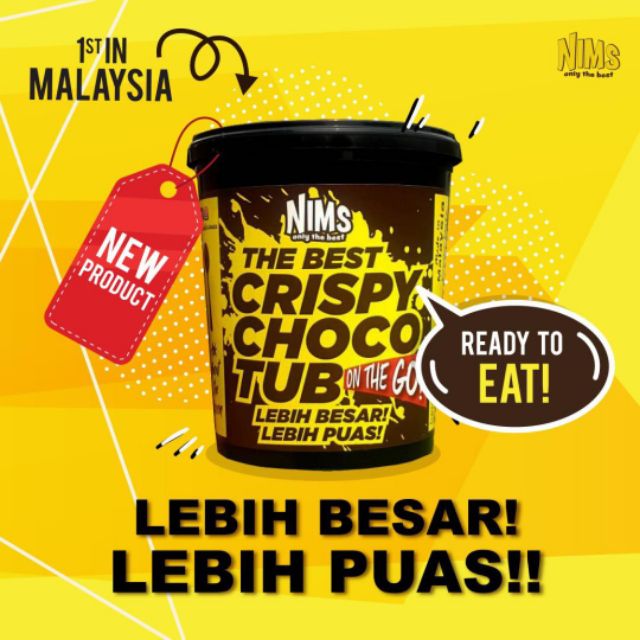 Ready Stock Crispy Choco Tub Chocorice Chocojar By Nims
