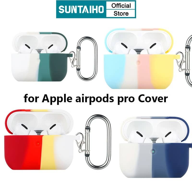 READY STOCK Suntaiho High Quality 1:1 Rainbow Colors Apple Airpods Pro 3 Case AirPods 1 2 Pro Earphone Cover Waterproof