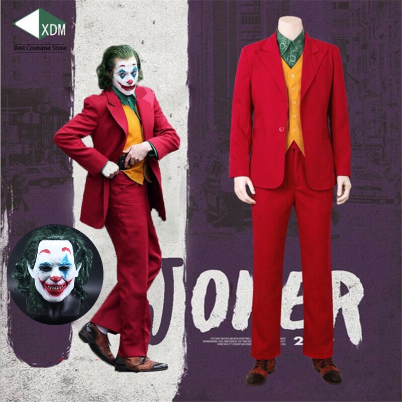 2019 New Joker Cosplay Costume Joaquin Phoenix Authur Fleck Deluxe Suit  blazers vest men coat clown suit & Mask | Shopee Malaysia