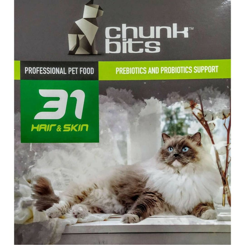 Chunk Bits Hair Skin 31 Cat Food Kibbles Makanan Kucing Taiwan