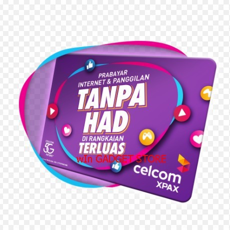 Buy New Celcom Xpax Prepaid Unlimited Internet Calls Sim Card Seetracker Malaysia