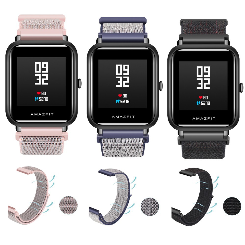 Sport Band Strap Nylon Loop mm For Xiaomi Huami Amazfit Bip Smart Watch Amazfit Bip Lite Straps Shopee Malaysia