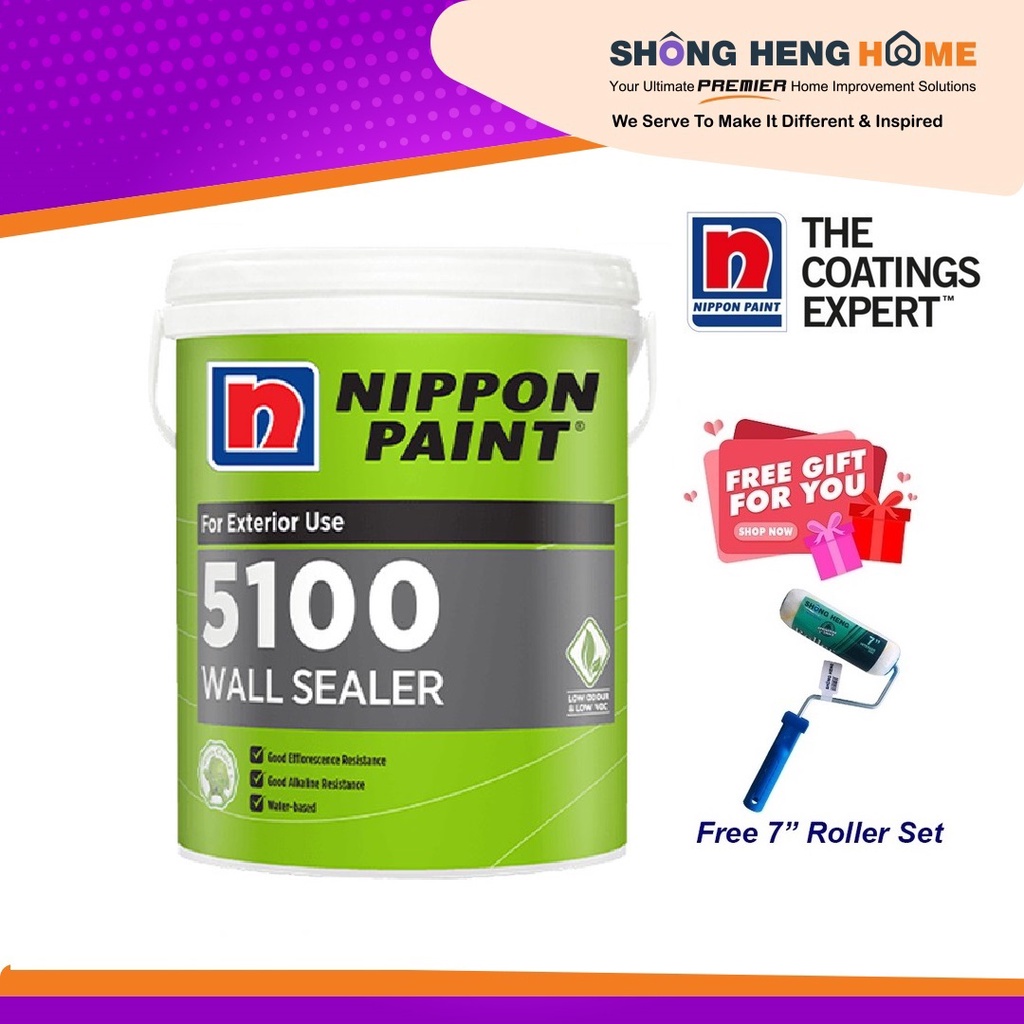 5L Nippon Paint 5100 Wall Sealer Shopee Malaysia