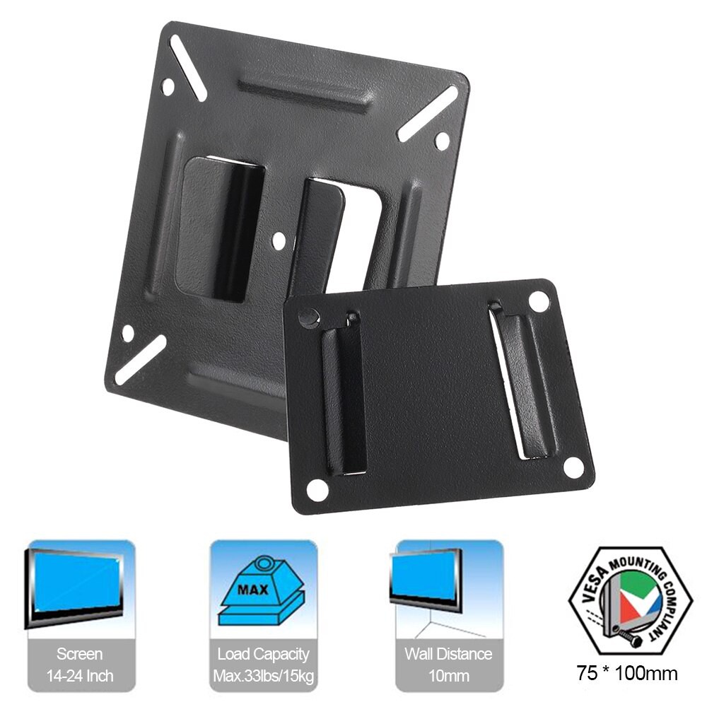 C2 TV Wall Mount Bracket for Most 1424 Inch LED LCD Plasma Flat Screen Monitor Max.33lbs/15kg