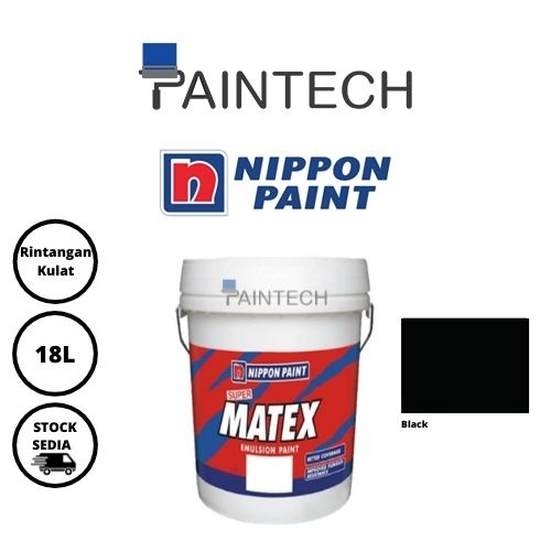 Nippon Super Matex Black Paint (Interior Acrylic Emulsion Paint) Cat ...