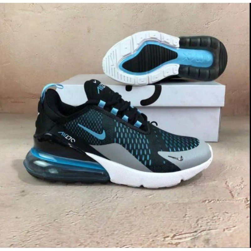 Nike Air max 270 Turquoise Black Blue 2 Premium Original Shoes ...