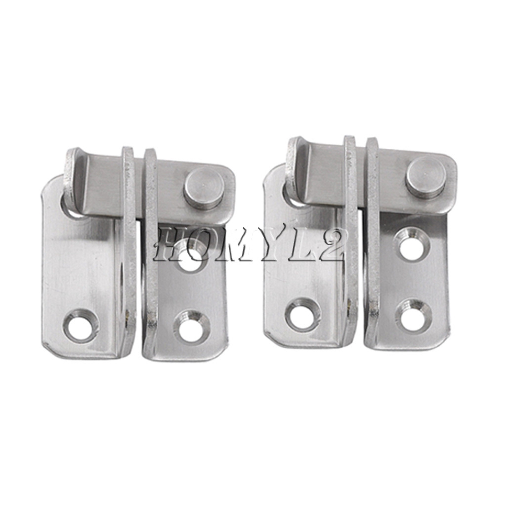 2pcs Stainless Steel Door Lock Furniture Cabinet Door Latch Hasp