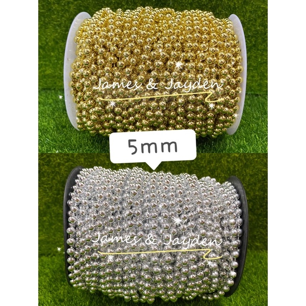 [5mm] Beads / Manik / Manik Rantai / Manik Cekak Merdeka / Beads Lace / Decor Beads / Manik Hiasan