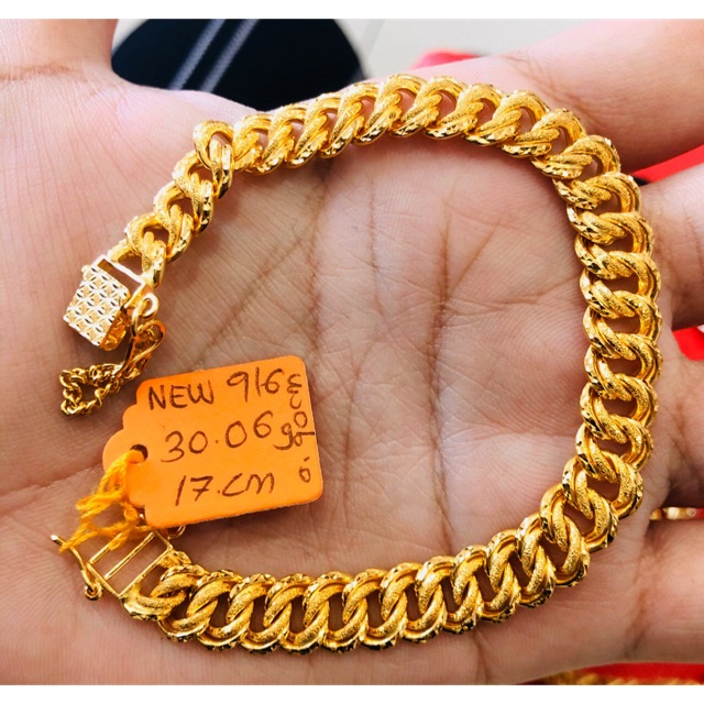 Rantai Tangan Coco Padu Emas 916 Tulen Shopee Malaysia