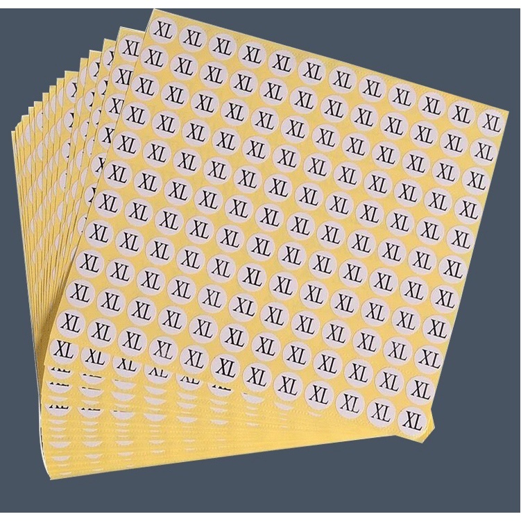 Clothes Size Number Sticker Label Retail Shirt Sizes Clothing Self Adhesive XS S M L XL XXL Stickers