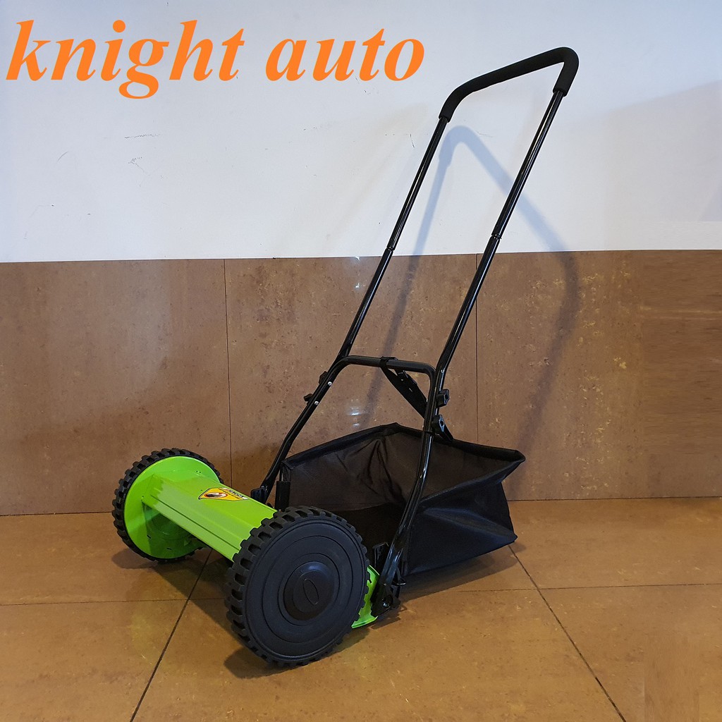 Samger Hand-push Lawn Mower Manual Mower W/ 23l Pickup Tray Roller