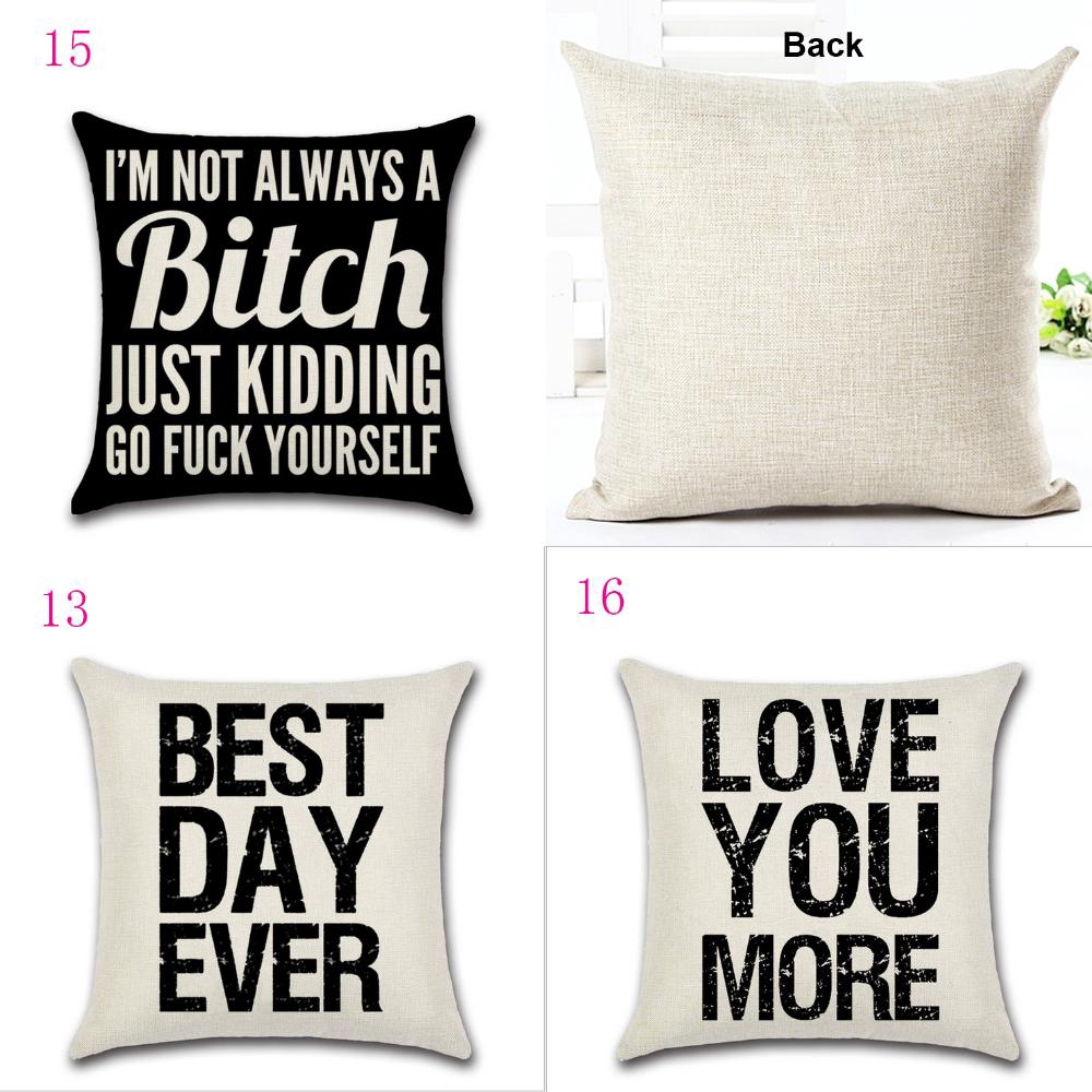 Pillow Quotes Case Pillow 1pc 45x45cm Sofa Funny Decor Shopee