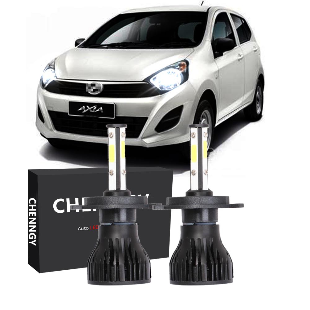 2pc Bright 6000k White H4 Led Head Lamp Headlights Bulbs For Perodua Axia E Spec G Spec Year 2014 2019 Shopee Malaysia