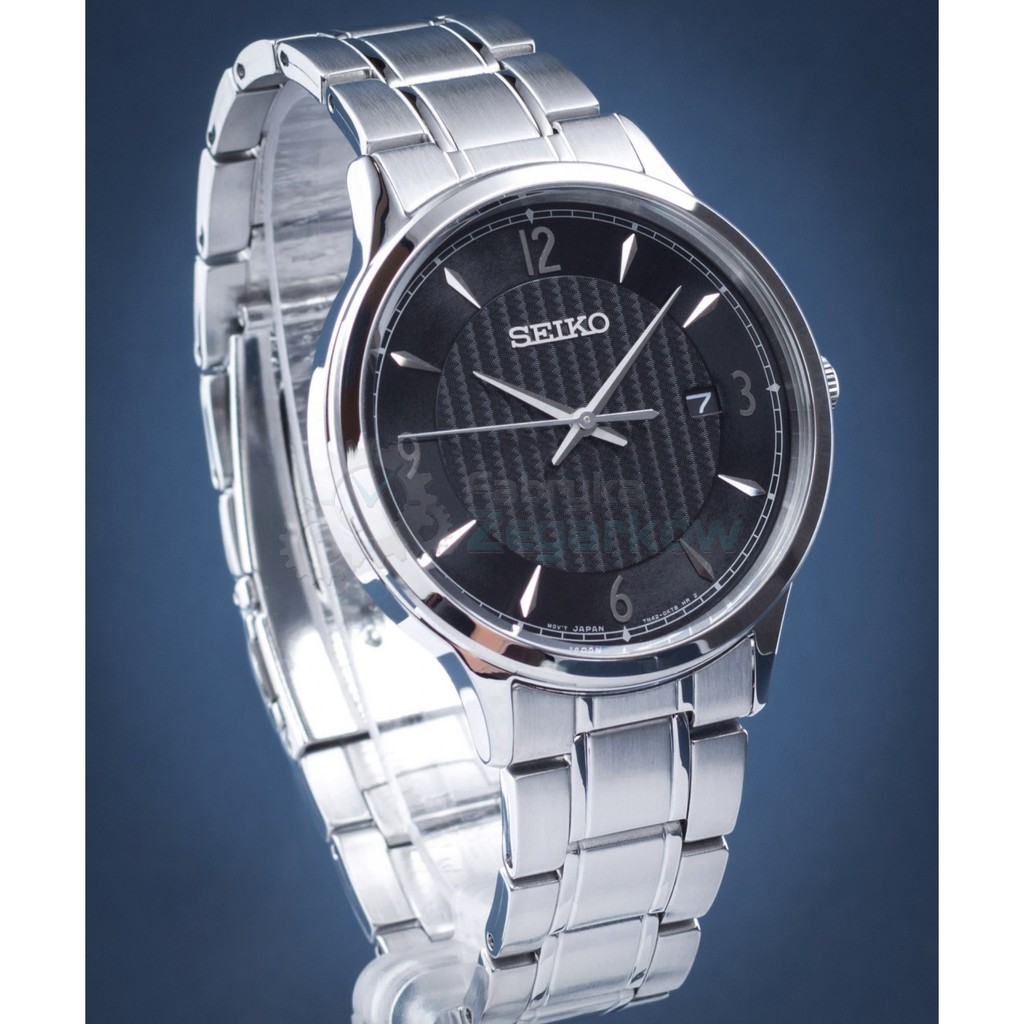 Seiko Classic Stainless Steel Black Dial Date Men's Watch SGEH81P1 | Shopee  Malaysia