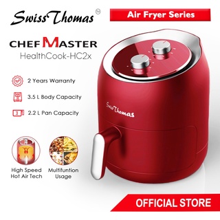 SwissThomas Air Fryer Oven ChefMaster Series HealthCook-HC2x 3.5L 220-240V