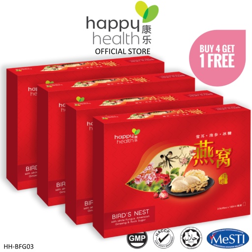 [ Buy 4 Free 1 ] Happy Health Bird’s Nest ( 150ml x 15 Bottles