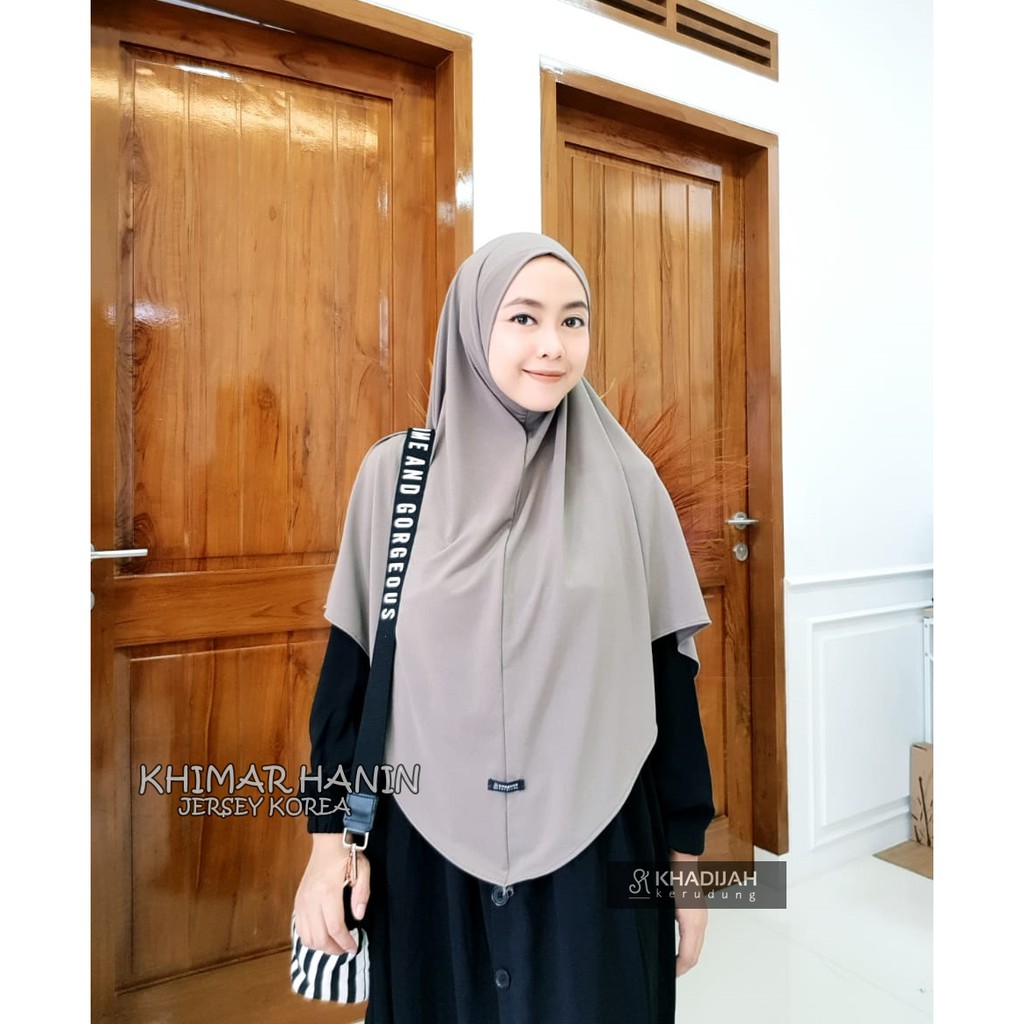 Khimar Instant Hijab Veil Without Pet Antem Original Korea Jersey Material