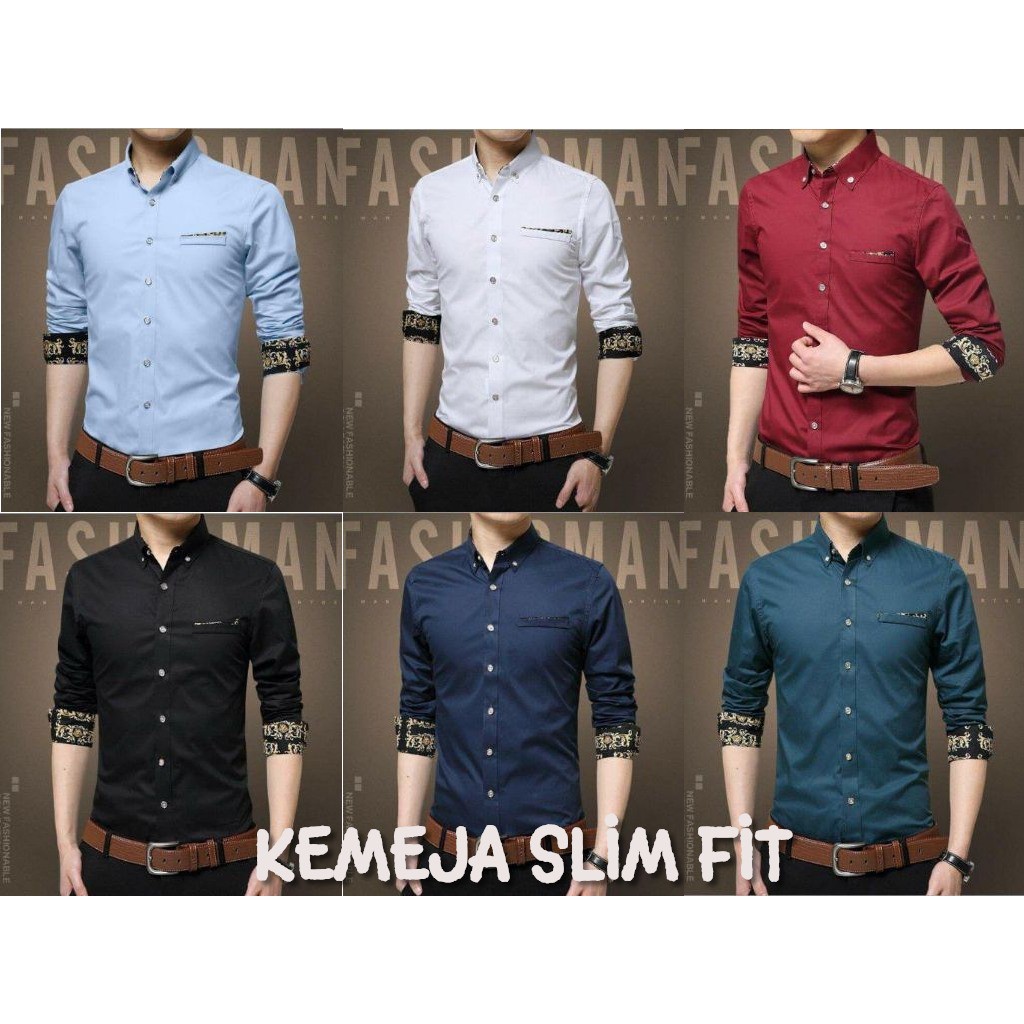 baju slim fit lelaki