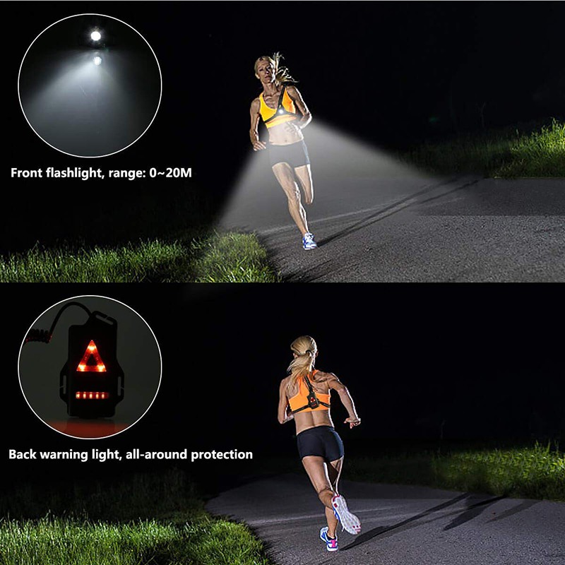 LED Running Chest Lamp Warning Light Walking Torch Security Night Flashlight UK 