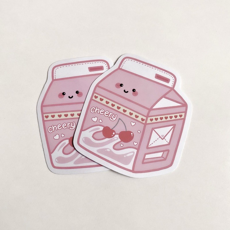Hộp sữa với hình sticker cherry cute là một sự lựa chọn tuyệt vời để tạo ra một không gian trang trí đầy màu sắc và dễ thương. Hãy nhấp vào hình ảnh liên quan đến từ khóa \