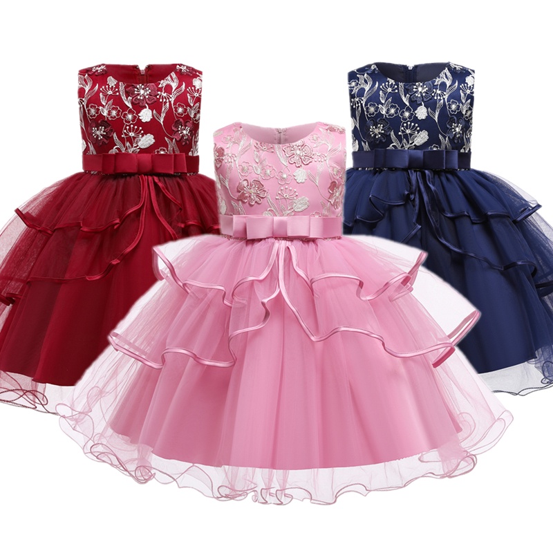 Flower Girl Wedding Dresses Elegant Children Bridesmaid Dress Princess