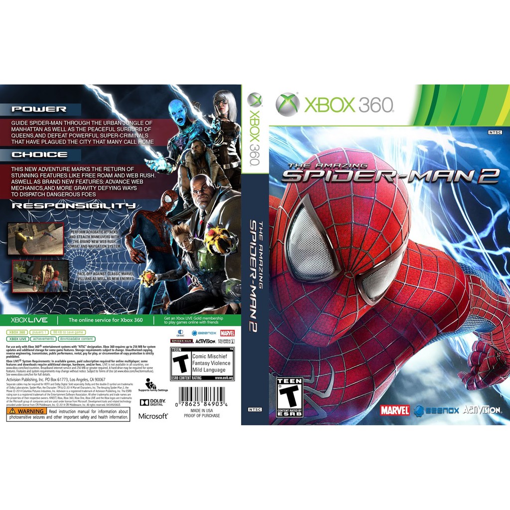 the amazing spider man 2 game xbox one