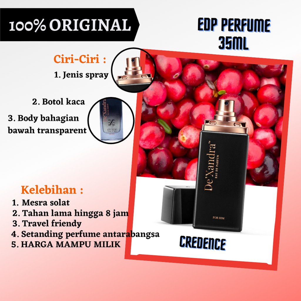Dexandra Credence Perfume Edp For Him 35ml Original 100 Free Git Shopee Malaysia