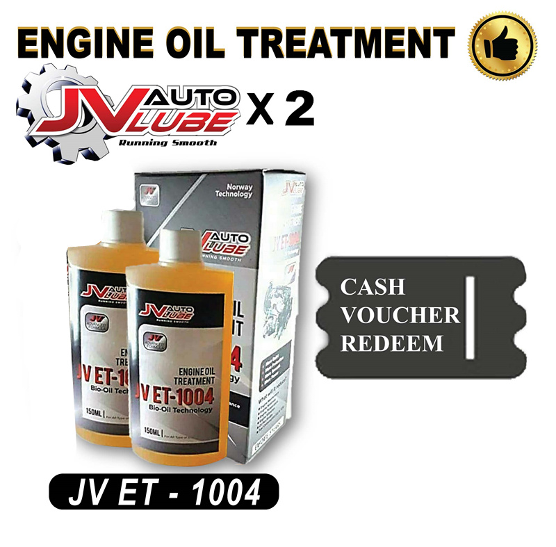 ( Cash Voucher Redeem ) 2 Bottle Original JV Auto Lube - Engine Oil Treatment (JV ET-1004 )