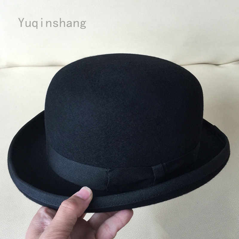 mens black bowler hat