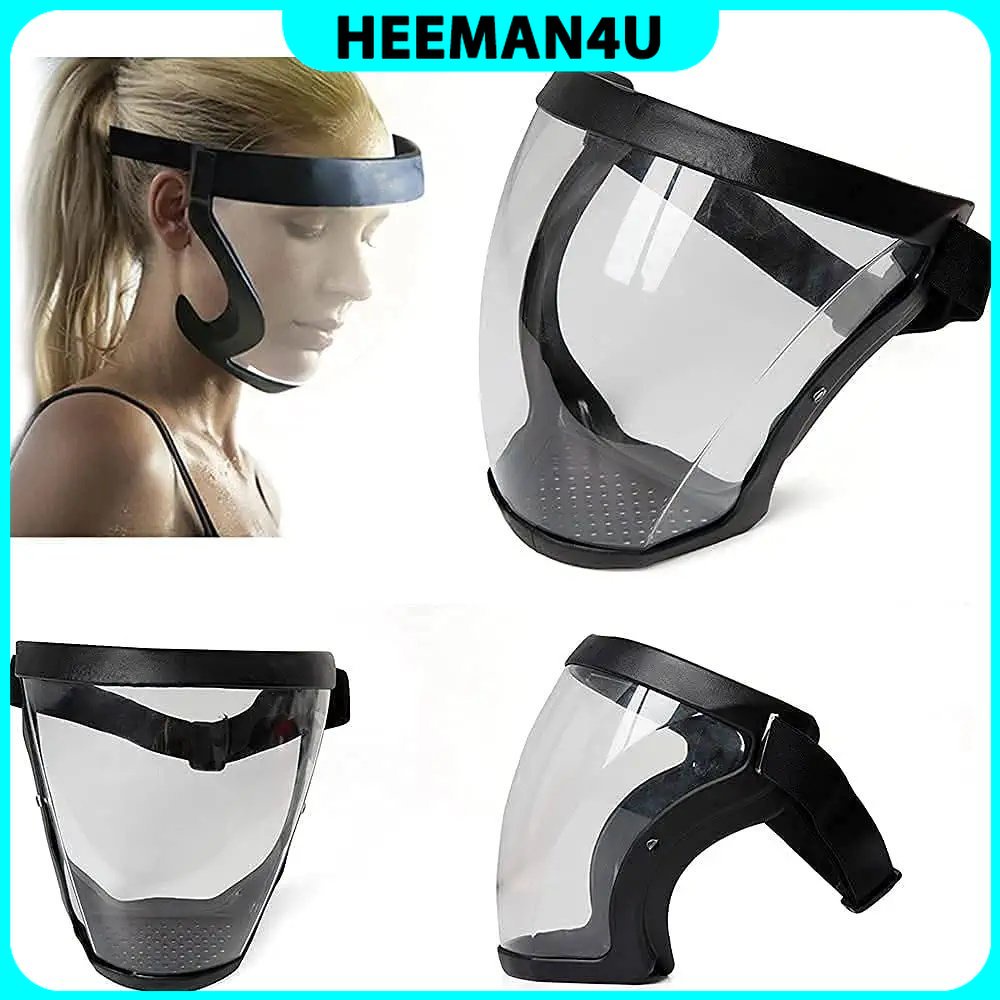 Heeman4u Protective Full Face Shield Anti-Fog Dust-Proof Transparent Unisex Pesticide Full Face Mask Protection Reusable