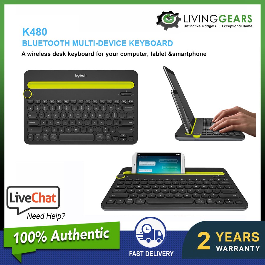 Logitech K480 Bluetooth Multi Device Keyboard Mac Window Smartphone Tablet Shopee Malaysia