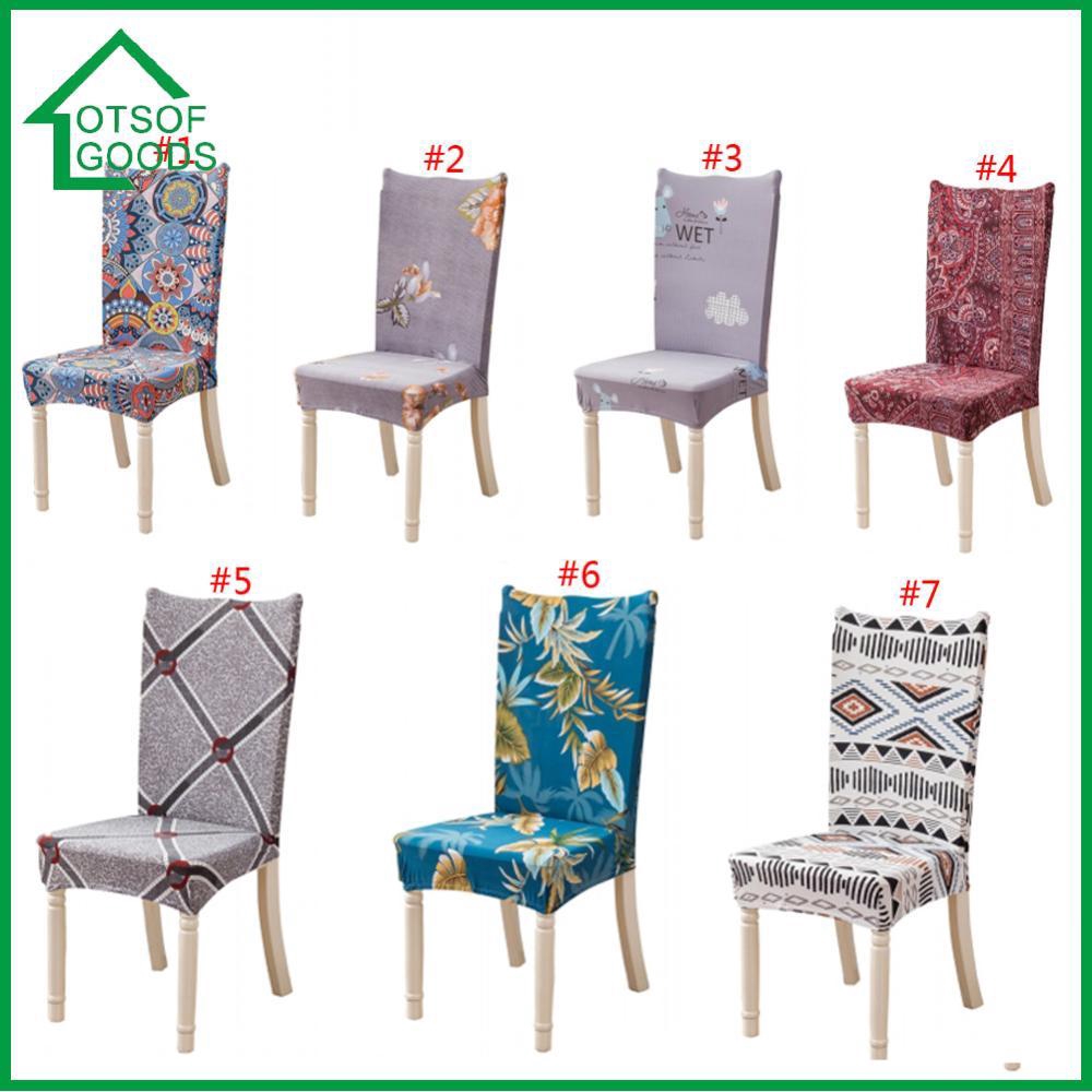 Floral Removable Elastic Chair Seat Cushion Cover For Dining Room