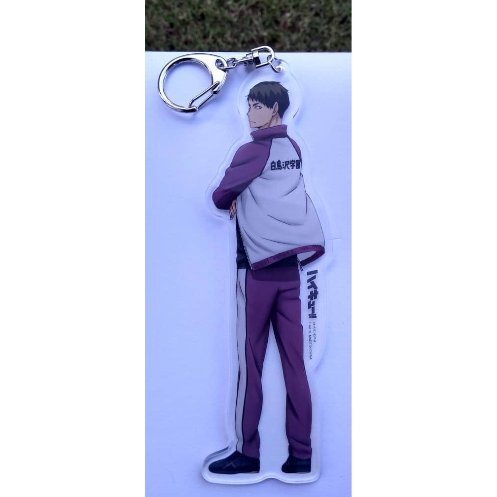 Super Cute Genuine Japan Anime Haikyu Haikyuu Wakatoshi Ushijima Jump Festa 17 F S Big Acrylic Keychain Shopee Malaysia