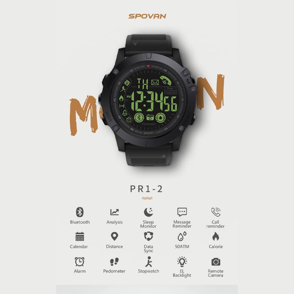 rugged spovan smart watch