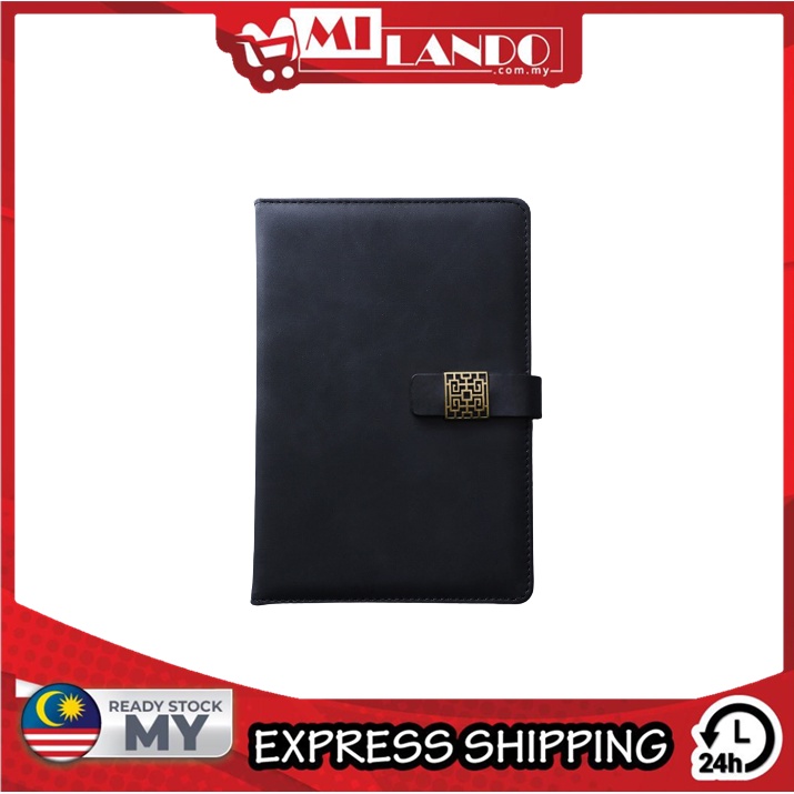 MILANDO B5 Notebook Business Retro Work B5 Notebook Leather Notebook Buku Customize Gift (Type 3)