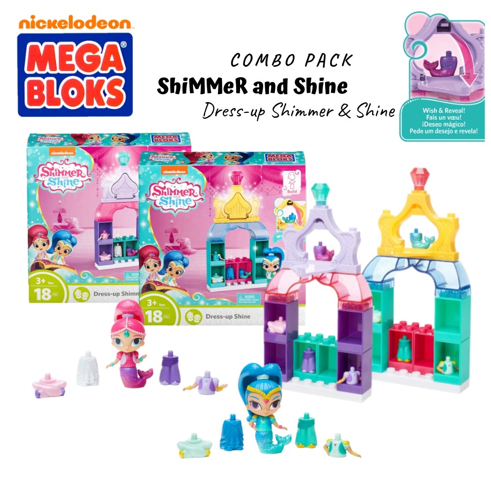 Brand New Shimmer and Shine Mega Bloks Dress-up Shimmer Mixable Building Set 